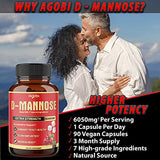 D-Mannose Capsules - 7 Herbs Equivalent to 6050mg with Cranberry, Dandelion, Hibiscus and More - Support Flush Impurities and Urinary Tract Health - 90 Vegan Capsules 3-Month Supply