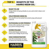 HARRIS Neem Oil Spray for Plants, Cold Pressed Ready to Use, 128oz