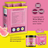 KEY NUTRIENTS Electrolytes Powder Packets - Fresh Pink Lemonade 20 Pack Hydration Packets - Travel Hydration Powder - No Sugar, No Calories, Gluten Free - Made in USA