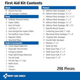 First Aid Only 442 All-Purpose Emergency First Aid Kit for Home, Work, and Travel, 298 Pieces