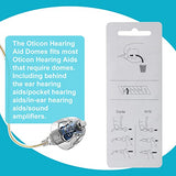 Hearing Aid Domes for Oticon Replacements, Oticon Minifit Single Vent Bass Domes (8 mm/2 Packs）, Universal Domes for Oticon Hearing Aid Supplies.