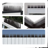 OFFO Bird Spikes Pigeon Outdoor Deterrent Spikes for Cat Keep Birds Raccoon Woodpecker Away Covers 8 Feet(244cm), Grey Brown