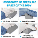 Fanwer Body Side Wedge Pillow for Sleeping 7.87 x 9.84 x 23.62 inch Bed Wedges Back Positioners Inclined Positioning Wedge for Adults for Recovery After Surgery Back Pain, Foot, Pregnancy Support