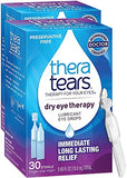 TheraTears Dry Eye Therapy Eye Drops for Dry Eyes, Preservative Free, 30 Vials, 2 Pack