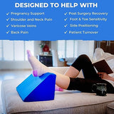 Bed Block - Blanket Lifter, Foot Wedge to Keep Blankets and Sheets Off Feet (Travel (Compressed), Royal Blue)