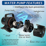 WaterRebirth (3200GPH-175W,UL listed) High Flow Submersible Water Pump - Pond Pump - Submersible Pump - Water Fountain Pump - Aquarium Pump, PS-3200