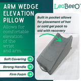 LeoBeeO ARM Wedge Elevation Pillow Excellent for Adults and Kids for After/Post Surgery Rest to Keep Elevated. Pillows Also Help with Support and Recovery of Broken arms While Sleeping.