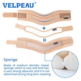 Velpeau Neck Brace -Foam Cervical Collar - Soft Neck Support Relieves Pain & Pressure in Spine - Wraps Aligns Stabilizes Vertebrae - Can Be Used During Sleep (Dual-use, Brown, X-Large, 4″)