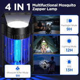 Evolpol Bug Zapper Outdoor Indoor, Mosquito Zapper with Large-Capacity 5000mAh Battery, 4 in 1 Insect Fly Zapper with Powerful Spotlights, Rechargeable & Cordless for Camping, Fishing, Patio, Home