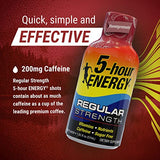 5-hour ENERGY Regular Strength Energy Shot | Pomegranate Flavor | 1.93 oz. | 24 Count | Sugar-Free & Zero Calories | B-Vitamins & Amino Acids | 200mg Caffeinated Energy Shot | Dietary Supplement