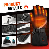 Heated Gloves, Heated Gloves for Men Women Rechargeable Electric Waterproof Thermal Warm Work Winter Gloves Hand Warmers for Cold Weather Work Hunting Fishing Running Cycling Hiking Skiing Motorcycle