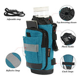 Crutch Bag Lightweight Crutch Accessories Storage Pouch with Reflective Strap and Front Zipper Pocket for Universal Crutch Bag to Keep Item Safety (Blue)