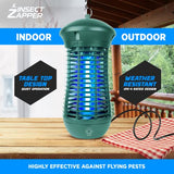 Livin’ Well Green Bug Zapper Indoor Outdoor - 4000V High Powered Electric Mosquito Zapper Home Patio, 1,500 Sq Ft Range Fly Zapper Mosquito Trap, 18W UVA Bulb Mosquito Killer Lamp Insect Bug Light