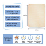 Bed Pads for Incontinence Washable Waterproof,Reusable Extra Large Bamboo Fiber Pee Pads for Adult's,Women,Elderly,39x55inch