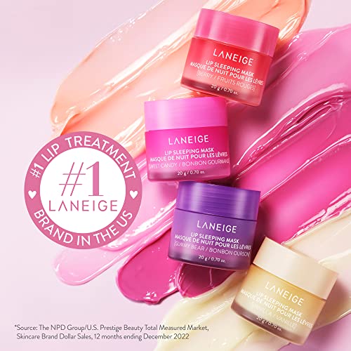 LANEIGE Lip Sleeping Mask Berry: Hydrate and Nourish + Lip Glowy Balm Berry Hydrate & Tint with Murumuru and Shea Butter