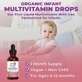 Multivitamin & Multimineral with Iron for Infants by MaryRuth's | USDA Organic | Sugar Free | Liquid Vitamins for Babies 6-12 Months | Immune Support & Overall Wellness | Vegan | Non-GMO | 2 Fl Oz