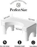 Toilet Stool,Poop Stool Adult for Bathroom Toilet Stool Squat Adult (White, Plastic Feet)