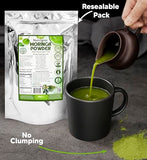 Moringa Powder - 1Lb - Moringa Powder Organic Moringa Oleifera - 100% Raw and Pure Moringa Leaf Powder Great for Drinks, Tea, Smoothies & Recipes Food- Grade Vegan Resealable Standup Bag by Nutrigins