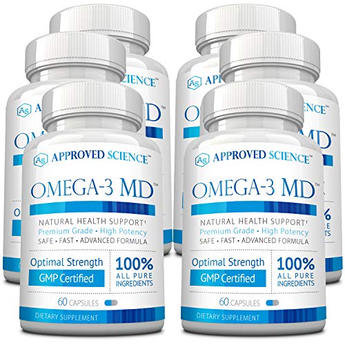 Omega-3MD - Fish Oil EPA & DHA - Improve Cardiovascular, Cognitive, and Joint Health - 1 Bottle Supply