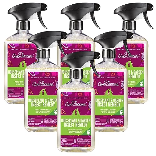 Aunt Fannie’s Houseplant & Garden Insect Remedy, Indoor and Outdoor Plant Insect Killer (6-Pack)