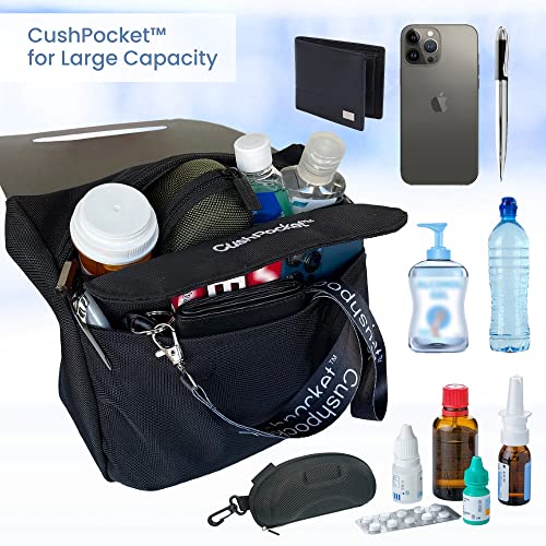 2022 CushPocket™ Wheelchair Storage Bag, Bigger, Better, Improved Features, Black