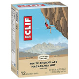 CLIF BAR - White Chocolate Macadamia Nut Flavor - Made with Organic Oats - Non-GMO - Plant Based - Energy Bars - 2.4 oz. (12 Pack)