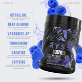 Ryse Noel Deyzel x Godzilla Pre Workout | Intense Pumps, Energy, & Focus | Citrulline & Beta Alanine | 400mg Total Caffeine | 40 Servings (Blue Raspberry)