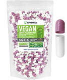 XPRS Nutra Size 0 Empty Capsules - 1000 Count Empty Vegan Capsules - Vegetarian Empty Pill Capsules - DIY Vegetable Capsule Filling - Veggie Pill Capsules Empty Caps (Lavender/White)
