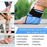 Comfpack Heel Ice Pack for Plantar Fasciitis Relief, Reusable Hot Cold Therapy Foot Ankle Ice Pack Wrap for Achilles Tendonitis, Sprain, Swelling, Heel Spur, Injuries, Blue
