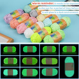 MORFEN 2 Rolls 50g Glow in The Dark Yarn，Glow in The Dark Yarn for Crochet,Glow Yarn for Knitting, Art Crocheting Sewing Beginners(Yellow)