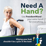 FreedomWand Multipurpose Toilet Aid for Wiping – 14.5” Toilet Paper Helper for All People w/ Range of Motion Limitations – Portable Toilet Aids for Wiping, Holding Tissue & Personal Hygiene Products