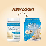 Pure Protein Simple Whey Powder - High Protein, Low Sugar, Gluten-Free, French Vanilla Flavor - 1.6 lbs