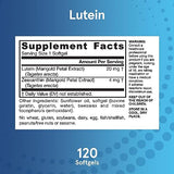 Jarrow Formulas Lutein 20 mg With Zeaxanthin, Dietary Supplement for Visual Function and Macular Health Support, 120 Softgels, 120 Day Supply