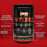 Labrada Hydro 100% Pure Hydrolyzed Whey Protein Isolate Powder, Lactose Free, 6g BCAA’s, 4.5g Glutamine, Fastest Digesting Whey Available, Instant Mixing, Delicious Taste (Chocolate)
