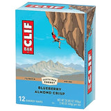 CLIF BAR - Blueberry Almond Crisp - Made with Organic Oats - Non-GMO - Plant Based - Energy Bars - 2.4 oz. (12 Pack)