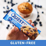 Quest Nutrition Blueberry Muffin Protein Bars, High Protein, Low Carb, Gluten Free, Keto Friendly, 12 Count