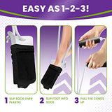 MARS WELLNESS Deluxe Molded Sock Aid Donner - Foam Grip Handles - 31" Adjustable Cords - Sock Helper Stocking Slider - Elderly, Senior, Pregnant Diabetics (Colors May Vary) - 1 Pack