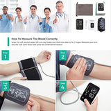 Blood Pressure Monitor Upper Arm Blood Pressure Monitors for Home Use BP Machine with 2x120 Reading Memory Adjustable Arm Cuff 8.7"-15.7" Large Display with LED Background Light Storage Bag