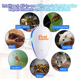 RibRave Ultrasonic Pest Repeller 6 Pack Indoor Pest Repeller Plug in Ultrasonic Pest Control Repelling Rodent and Insect Electric Pest Control Repellent Friendly for Kid and Pet, White