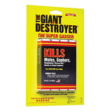 The Giant Destroyer (GAS KILLER) (1Pack of 4 Tubes) kills Moles, Gophers, Woodchucks, Norway Rats, Skunks, Ground Squirrels in their Holes, Tunnels, Burrows. NO dealing w/ dead pest, better than traps