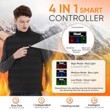 Upgraded Heated Vest for Men Women with Battery Pack Included, 4in1 Smart Controller, Lightweight Heated Vest Electric Vest with 8 Heating Zones for Winter Skiing Hiking Hunting Fishing Camping, 3XL