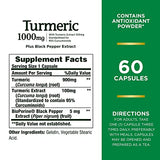 Nature's Bounty Turmeric With Black Pepper Extract, Supports Antioxidant Health, 1000mg, 60 Capsules