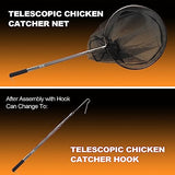 Animal Catch Net Pole Tool Chicken Catcher Leg Hook Tool Kit Animal Control Catch Pole Cat Bird Poultry and Small Animals Catching Net