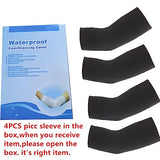 ZhiGu PICC Line Cover (4 PCS) Adult PICC Line Arm Cover Sleeve for Upper Arm Circumference (9" -14") Black -Breathable and Elastic