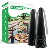 Fly Away Ultra - 2 Pack Rechargeable Outdoor Fly Repellent Fan with Ultrasound, Outside or Inside Tabletop use, Restaurant, Barbeque, Events, Deter Flies, Wasps, Bees, Moscas and Bugs, Hanging Hook.