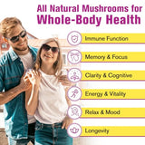 Mushroom Powder 5000mg, 20 in 1 Mushroom Supplement for Coffee & Smoothies - Lions Mane, Reishi, Cordyceps, Chaga, Turkey Tail & Herbs, Complex for Immunity, Energy, Memory, Focus & Longevity - 5.3oz