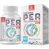 Liposomal Palmitoylethanolamide 1000 mg + Luteolin 100 mg, Micronized Pea 99% Highly Purified - Enhanced Absorption and Bioavailability, 60 Softgels(60-Day Supply)