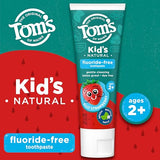 Tom's of Maine Fluoride Free Children's Toothpaste, Natural Toothpaste, Dye Free, No Artificial Preservatives, Silly Strawberry, 5.1 oz. 3-Pack (Packaging May Vary)