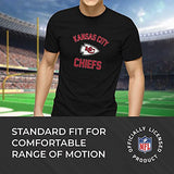 Team Fan Apparel NFL Adult Gameday T-Shirt - Cotton Blend - Tagless - Semi-Fitted - Unleash Your Team Spirit During Game Day (Kansas City Chiefs - Black, Adult Large)