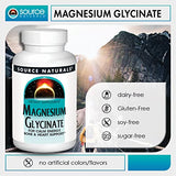Source Naturals Magnesium Glycinate, for Calm Energy, Bone & Heart Support*, 400 mg per Serving - 120 Tablets